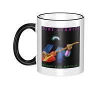 RUIARTE Unisex Straits Rock Band Dire Ceramic Coffee Mug 10OZ/330ML Colorful A Premium Cup for Office, Travel and a Great Novelty Gift for Men & Women at Home, Office or on Birthday Occasions