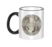 RUIARTE Unisex Straits Rock Band Dire Ceramic Coffee Mug 10OZ/330ML Colorful A Premium Cup for Office, Travel and a Great Novelty Gift for Men & Women at Home, Office or on Birthday Occasions