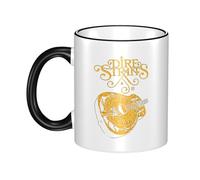 RUIARTE Unisex Straits Rock Band Dire Ceramic Coffee Mug 10OZ/330ML Colorful A Premium Cup for Office, Travel and a Great Novelty Gift for Men & Women at Home, Office or on Birthday Occasions
