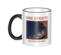RUIARTE Unisex Straits Rock Band Dire Ceramic Coffee Mug 10OZ/330ML Colorful A Premium Cup for Office, Travel and a Great Novelty Gift for Men & Women at Home, Office or on Birthday Occasions