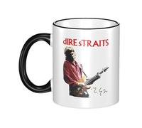 RUIARTE Unisex Straits Rock Band Dire Ceramic Coffee Mug 10OZ/330ML Colorful A Premium Cup for Office, Travel and a Great Novelty Gift for Men & Women at Home, Office or on Birthday Occasions