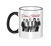 RUIARTE Unisex Straits Rock Band Dire Ceramic Coffee Mug 10OZ/330ML Colorful A Premium Cup for Office, Travel and a Great Novelty Gift for Men & Women at Home, Office or on Birthday Occasions