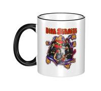 RUIARTE Unisex Straits Rock Band Dire Ceramic Coffee Mug 10OZ/330ML Colorful A Premium Cup for Office, Travel and a Great Novelty Gift for Men & Women at Home, Office or on Birthday Occasions