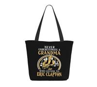 RUIARTE Women's Clapton Singer Eric Tote Bag Large Work Shopping Bag Personalized Birthday Gifts Shoulder bag for Girls Mom Friends Teachers Gym Travel and Work