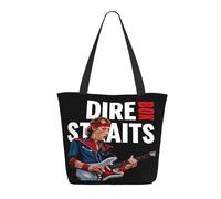 RUIARTE Women's Dire Rock Band Straits Tote Bag Large Work Shopping Bag Personalized Birthday Gifts Shoulder bag for Girls Mom Friends Teachers Gym Travel and Work