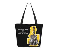 RUIARTE Women's Straits Rock Band Dire Tote Bag Large Work Shopping Bag Personalized Birthday Gifts Shoulder bag for Girls Mom Friends Teachers Gym Travel and Work