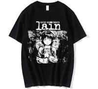 RUIBEITAO Anime Serial Experiments Lain T-Shirt Men Graphic T Shirts Unisex Iwakura Manga Sci Fi Short Sleeve Tee Unisex Tops Black L