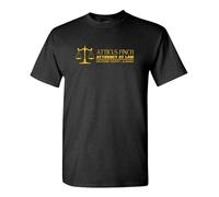 RUIBEITAO Atticus Finch Attorney at Law Mockingbird Mens Graphic T-Shirt Black M