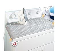 Ruibo Magnetic Ironing Mat Blanket,Iron Board Alternative Cover/Quilted Washer Dryer Heat Resistant Pad/Portable Cover/Mat Grey 33"X 18"