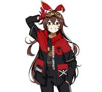 RUIBOCOS Genshin Impact Amber Cosplay Impression Coat T-Shirt Suit Male and Female Dual-Use (S,Coat)