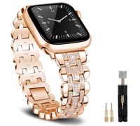 Ruibopad Band Compatible with Apple Watch Bands 38mm 40mm 41mm 44mm 45mm 49mm 42mm, Shiny Mal Band for iWatch sies 9 8 7 6 SE 5 4 3 2 1, Mal, Crystal