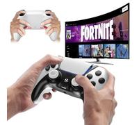 Ruibopad Elite PC PS4 Controller für Fortnite mit Back Paddles und Turbo,YMIR Wireless Pro Gaming Gamepad mit No Drift Joystick, Vibration, 1200mAh Akku, Kompatibel mit Playstation 4 PC Steam,Weiß