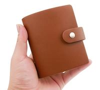 Ruibytree 52 Pocket Mini Photo Album for Instax Mini & 2 x 3" Prints, Brown | Mini Instant Film Album, Fit 6×9cm Polaroid Photos,PU Leather Cover, Acid-Free Clear Pocket, Small Filp Photograph Photo Book