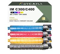 RUICAILI IM C300 C400 Compatible Toner Cartridge Replacement for Ricoh Work with IM C300 C400 Printer (4, Black Cyan Magenta Yellow)