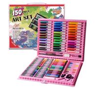Ruication Art Set Kids and Adults, 150 PCS Art Supplies Drawing Kit Art Kits Deluxe Painting Coloring Set Carry Case Gift for Professional Beginners Artists Teens Boys Girls (Pink)