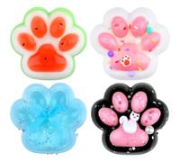 Ruichi 4pcs Taba Squishy Paw Set, Cat Paw Squishy Toys Fufu Squishy Toys for Adults Squeezeable Fidget Toys to Anxiety Relief Novelty Gifts for Birthday Christmas