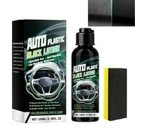 Ruichi Back to Black Trim Restorer, Car Plastic Restorer Black for Interior & Exterior, Quick Effect Coating Agent for Interior Car Cleaning Kit, Long-Lasting Shine, Prevents Aging & Cracking