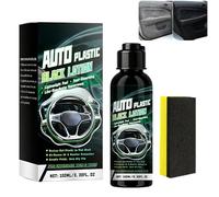 Ruichi Back to Black Trim Restorer, Car Plastic Restorer Black for Interior & Exterior, Quick Effect Coating Agent for Interior Car Cleaning Kit, Prevents Aging & Cracking, Long-Lasting Shine