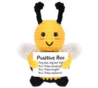 Ruichi Mini Funny Positive Bee Gifts, Funny Positive Bee, Emotional Support Bee, Handmade Bee Toy with Positive Card, Funny Positive Bee Gifts for Women Men Birthday Gift Party Decoration