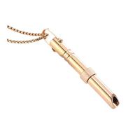RUICHING Breathing Necklace, Anxiety Relief for Adults Men Women, Keep Calm Anti Anxiety Breathlace, Deep Breathing Exercises Whistle Necklace, Gold