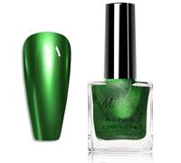 RUICHING Chrome Green Nail Polish, Metallic Mirror Effect Shimmer, Quick Dry Long Lasting Holographic No UV Needed Nail Varnish, Nail Art Manicure for Women DIY