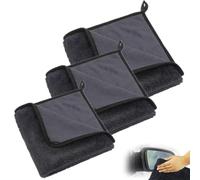 RuiChy 3 Pcs Drying Cloth Multi-size Super Absorbent Drying Towel All Purpose Fast Dry Cleaner Cloths Microfiber Cleaning Cloth for Mirrors Window Car Shower Bathroom Kitchen (30x30cm/40x40cm/40x60cm)