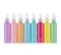 RuiChy 30ml Spray Bottles, 8 Pcs Macaron Color Fine Mist Atomiser Small Refillable Travel Bottles Leakproof Sprayer Portable Empty Plastic Container for Toiletries Perfume Toners Rose Water Cosmetics