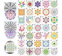 RuiChy 38 Pcs Mandala Stencils - Reusable Mandala Dot Painting Templates for DIY Wood Wall Rock Painting Dotting Art Projects