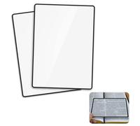 RuiChy 3X Page Magnifying Sheet for Reading, 2Pcs Flat Magnifier Lay on Page Flexible Plastic Magnifiers Lens, Full-Page Magnifying Glass for Small Print Maps Books Newspapers Patterns