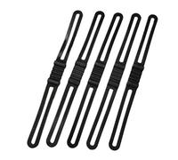 RuiChy 5 Pcs Black Bicycle Silicone Band, Elastic Flashlight Phone Strap Torch Speaker Mount Holder Bandage, MTB Cycling Bike Flash Light Tie Ribbon Band