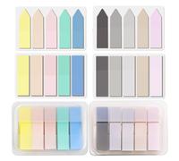 RuiChy 600 Pcs Sticky Tabs, Translucent PET Sticky Notes Index Flags Colored Repositionable Book Tabs Writable Annotation LabelsStickers Page Markers for Office School Reading Highlights Classifying