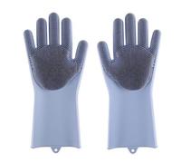 RuiChy Silicone Dishwashing Gloves, Reusable Washing Household Glove, Thicken Cleaning Brush Scrubber Gloves, Waterproof Household Glove for Laundry, Gardening, Pet Grooming, Car Washing, Kitchen
