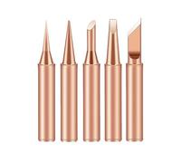 RuiChy Solder Tips 5Pcs Soldering Iron Replacement Lead Free Soldering Tips Welding Tips Head Tool for Soldering for Welding Equipment Accessories Electronic Repairs DIY Projects(I+B+K+2.4D+3C)-Copper