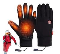 RUICUBEI Winter USB Heated Gloves, Touch Screen Heated Gloves, Electric Heated Gloves for Men and Women, Rechargeable Heated Gloves for Climbing, Hiking, Cycling, Camping (L)