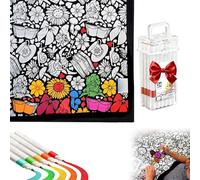 Ruidawin Colouring Blanket for Adults,Color Your Own Blanket DIY Coloring Blankets Creative Personalized Drawing Art Project, Soft Cozy Fleece Drawing Throw Bedroom Decor (Cow)