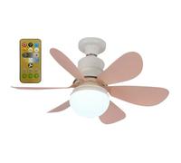 RuiDay Ceiling Fans with Lights and Remote, Socket Fan with LED Light Dimmable, 3 Color 3 Speed Multicolor, Fan Light for Bedroom, Living Room (Pink, A- Remite Control)