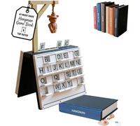 RuiDay Playbook'd Hangman, Portable Folding 3D Printed Book Games, Magnetic Hangman in a Book Game, 3D Printed Letter Board Games for Adults & Family & Party & Travel & Camping