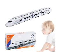 RuiDay Smart Chain Train Toy, Electric Universal Simulation High Speed Railway Harmony Train Toy, Electric Trains Model Kit, Toys Trains with Lights and Sounds, for Boys, Girls (4pcs)
