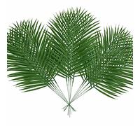 Ruidazon 14Pcs Artificial Palm Leaves, 20.4" Outdoor Faux Palm Fronds, Green, Tropical Style, Perfect for Home Decor, Wedding, Birthday Parties