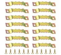 Ruidee 100 PCS Sawtooth Picture Frame Hangers Picture Frames Holder Hooks Double Hole with Screws Wall Hooks for Hanging Art Photo ,Painting ,Home Decoration(Colored Gold/JC)