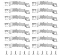 Ruidee 100 PCS Sawtooth Picture Frame Hangers Picture Frames Holder Hooks Double Hole with Screws Wall Hooks for Hanging Art Photo ,Painting ,Home Decoration(Silver/JC)