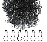Ruidee 1000Pcs Metal Safety Pins Set: Gourd-Shaped, DIY Home Accessories, Clothing Tags (HBZ/Black)