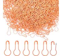 Ruidee 1000Pcs Metal Safety Pins Set: Gourd-Shaped, DIY Home Accessories, Clothing Tags (HBZ/Orange)