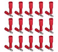 Ruidee 100pcs 22-16 AWG Insulated Male/Female Bullet Connector Electrical Bullet Butt Terminals Quick Splice Wire Crimp Connectors（Red/UPZH)