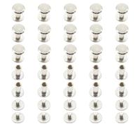 Ruidee 100Pcs/50Set Chicago Screws M5x10mm Book Binding Rivets Screw Posts Round Flat Head Stud Screw for DIY Leather Albums (DZBD/M5x10)