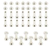 Ruidee 100Pcs/50Set Chicago Screws M5x15mm Book Binding Rivets Screw Posts Round Flat Head Stud Screw for DIY Leather Albums (DZBD/M5x15)