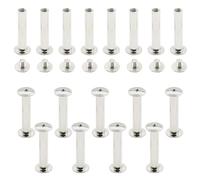 Ruidee 100Pcs/50Set Chicago Screws M5x25mm Book Binding Rivets Screw Posts Round Flat Head Stud Screw for DIY Leather Albums (DZBD/M5x25)