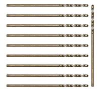 Ruidee 10Pcs 1mm M35 Cobalt HSS Twist Drill Bits Straight Metric Shank Hardened Drill Bit Set for Stainless Steel Metal Wood Plastic DIY Home Workshop Tools(LSZ/1mm)