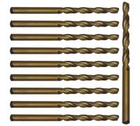 Ruidee 10Pcs 4.5mm M35 Cobalt HSS Twist Drill Bits Straight Metric Shank Hardened Drill Bit Set for Stainless Steel Metal Wood Plastic DIY Home Workshop Tools(LSZ/4.5mm)