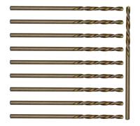 Ruidee 10Pcs Cobalt Drill Bits 1.5mm Twist Drill Bits M35 HSS Metric Straight Shank Drill Bit Set for Stainless Steel, Wood, Plastic (LSZ/1.5mm)